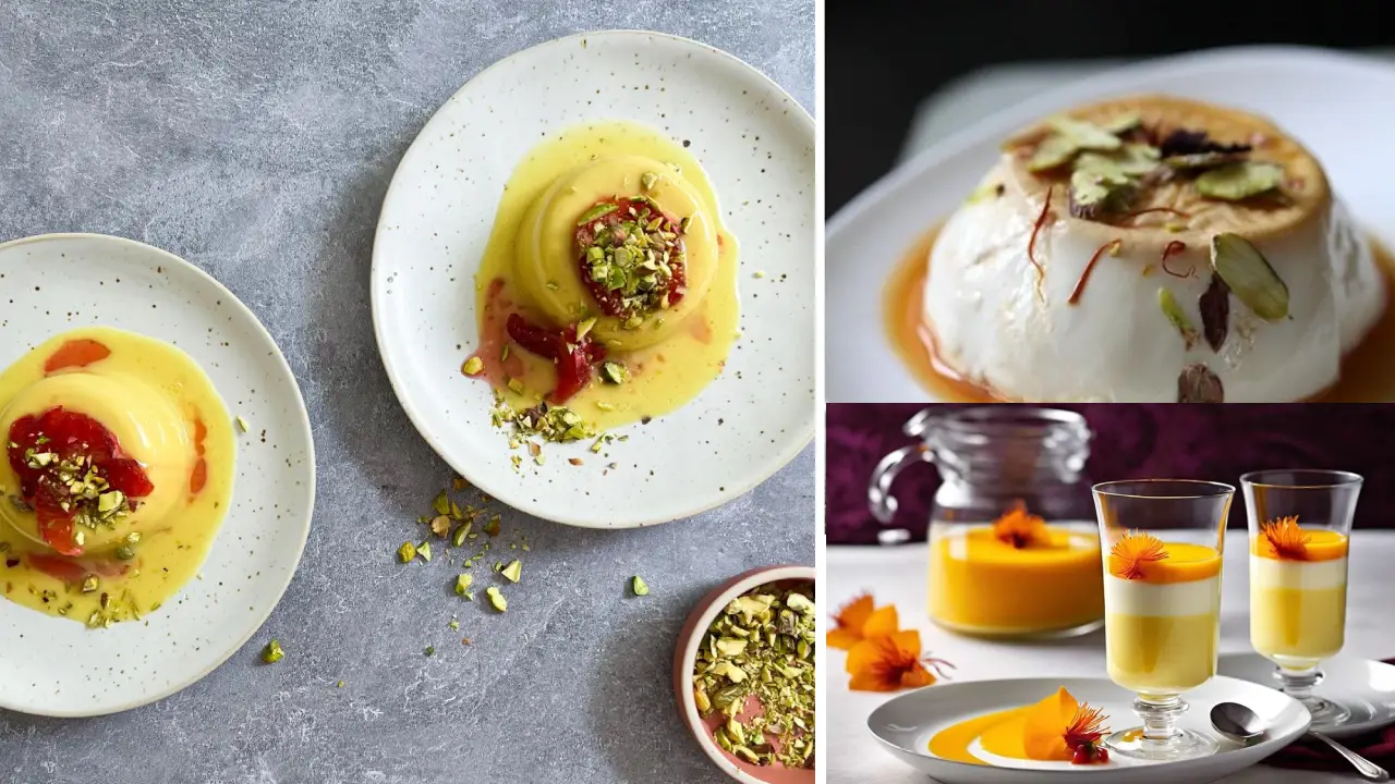 طرز تهیه پاناکوتا زعفرانی با موز