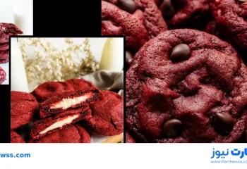 طرز تهیه کوکی ردولوت قرمز با کرم پنیری و بدون کره