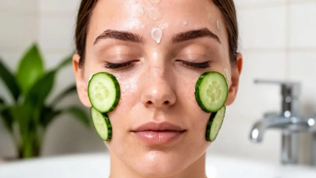 خیار تازه برای درمان جوش گرمی صورت