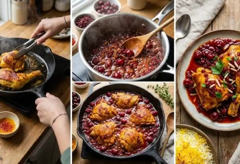 طرز تهیه مرغ آلبالویی با زرشک به روش مجلسی؛ راز خوشمزگی سس آلبالو
