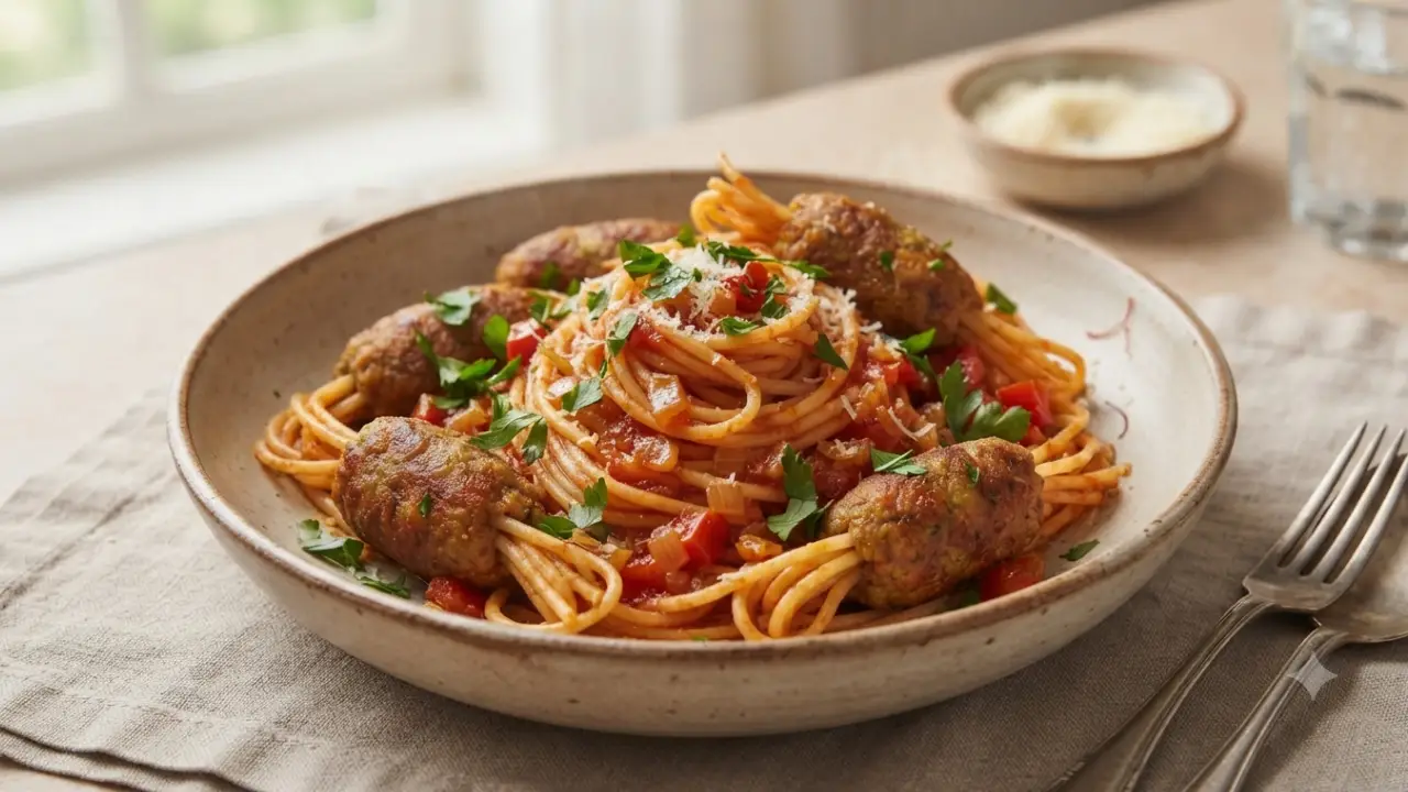طرز تهیه اسپاگتی کبابی