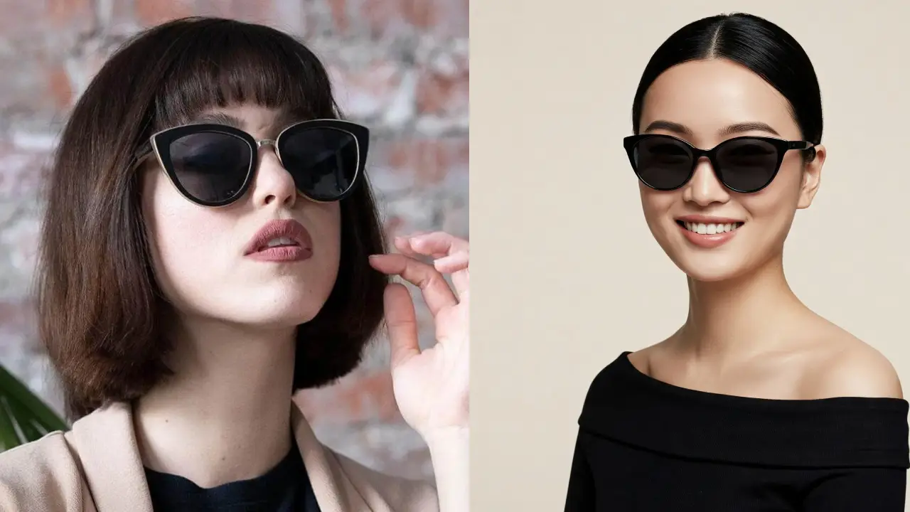 عینک برای صورت گرد زنانه؛ عینک آفتابی گربهای