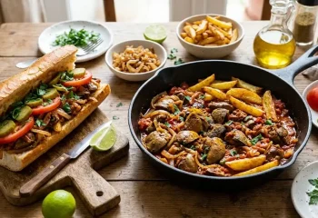 طرز تهیه جگر مرغ سادویچی سرخ شده با سیب زمینی و پیاز