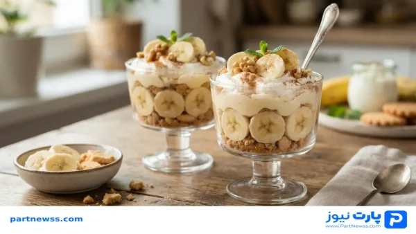 طرز تهیه مگنولیا موزی با خامه صبحانه؛ دسر خوشمزه برای مهمانی ها
