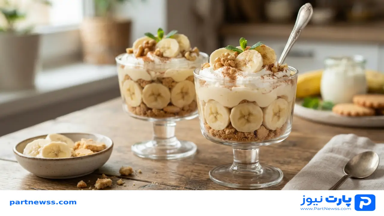 طرز تهیه مگنولیا موزی با خامه صبحانه؛ دسر خوشمزه برای مهمانی ها
