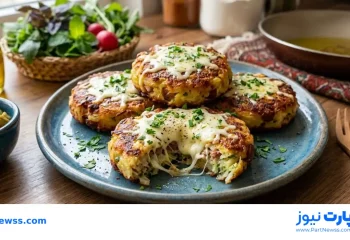 طرز تهیه کوکو سیب زمینی با سوسیس و پنیر پیتزا
