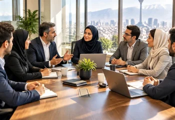 جلسه کاری در دفتر شرکت مسئولیت محدود