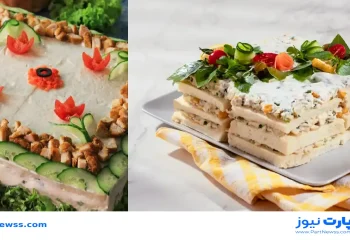 طرز تهیه کیک مرغ مجلسی سرد برای 8 تا 10 نفر