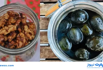 طرز تهیه ترشی گردو سبز تازه با پوست و بدون پوست