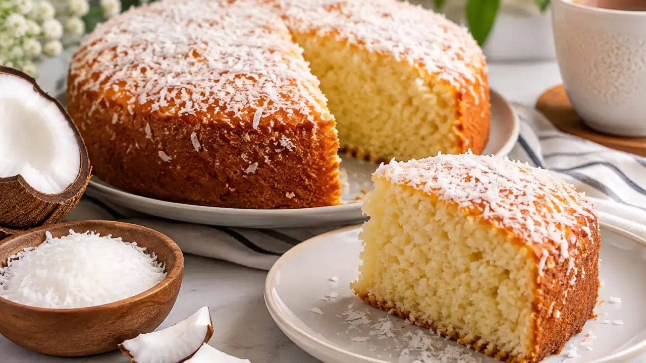 طرز تهیه کیک نارگیل ساده با پودر نارگیل خوشمزه و آسان